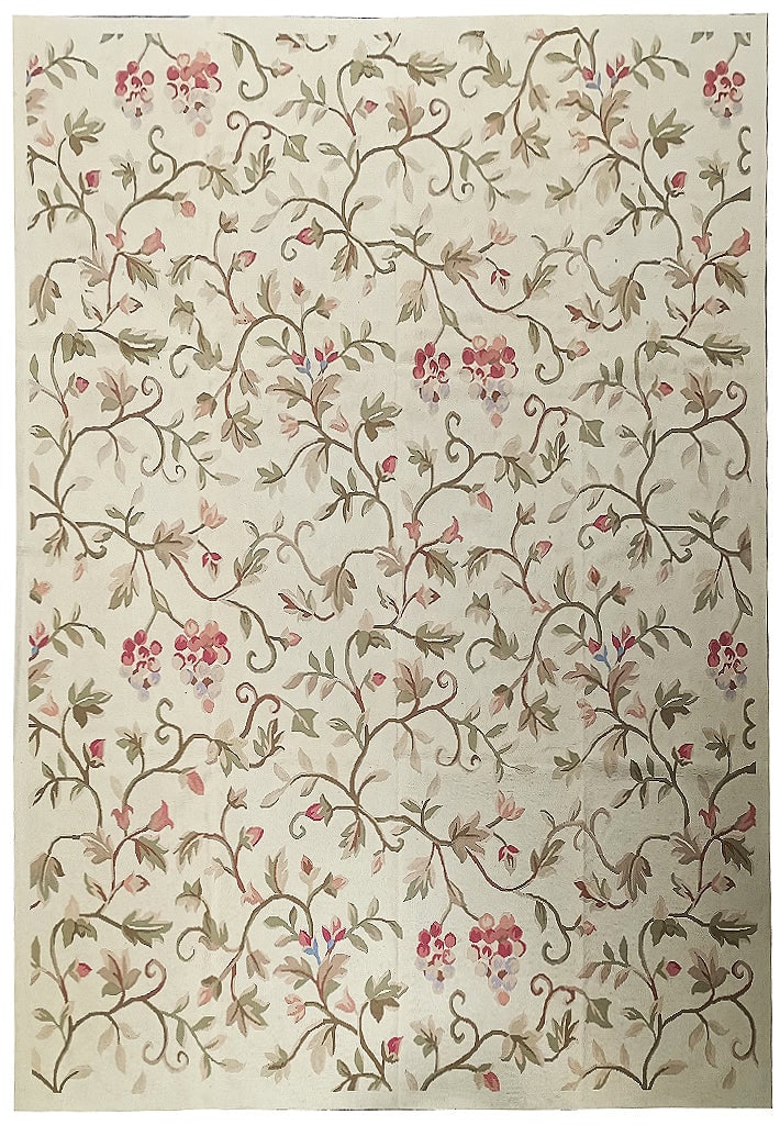 Exquisite 9.3 x 12.6 Handmade Aubusson Flat Weave Rug (1 of 10)