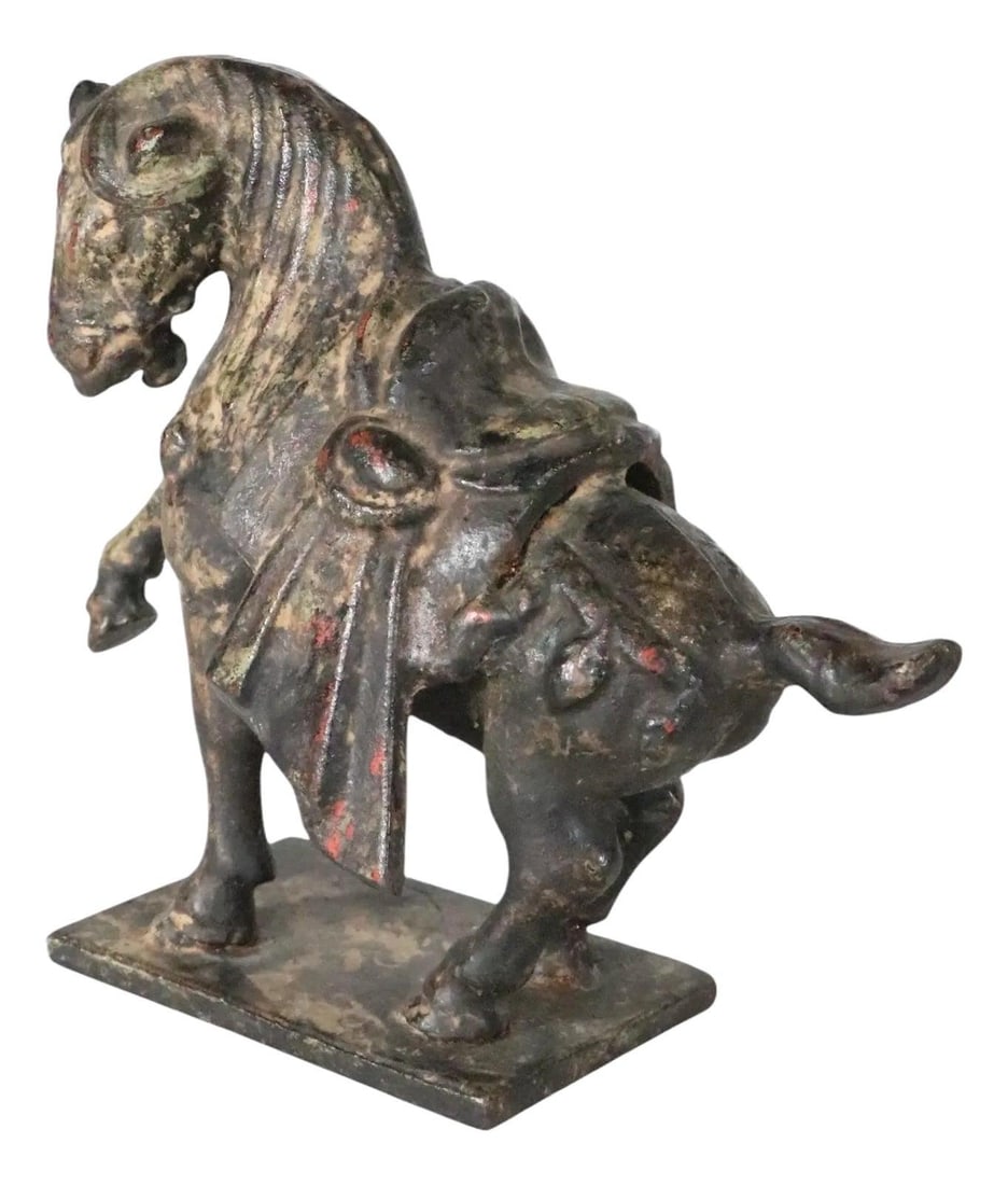 Vintage Cast Iron Tang Dynasty War Horse Statue by Wony Japan (1 of 8)