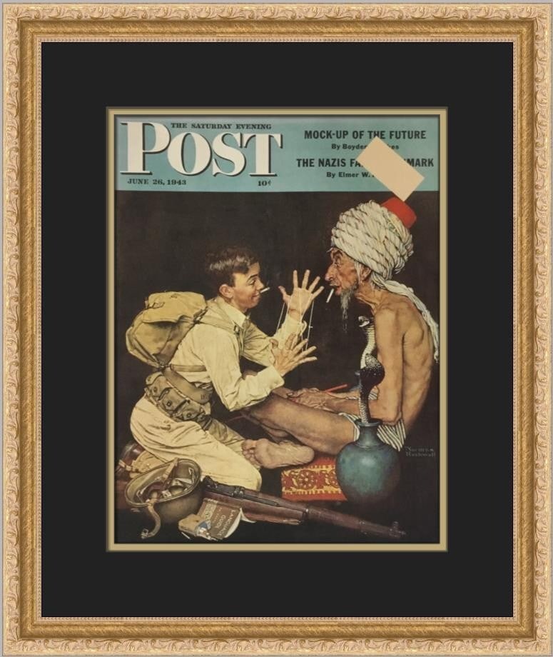 Norman Rockwell Willie Gillis Cat's Cradle Custom Framed Print 18x16: Norman Rockwell Willie Gillis Cat's Cradle Custom Framed Print 18x16 This stunning custom framed print features the beloved artwork "Willie Gillis Cat's Cradle" by renowned artist Norman Rockwell. Mea