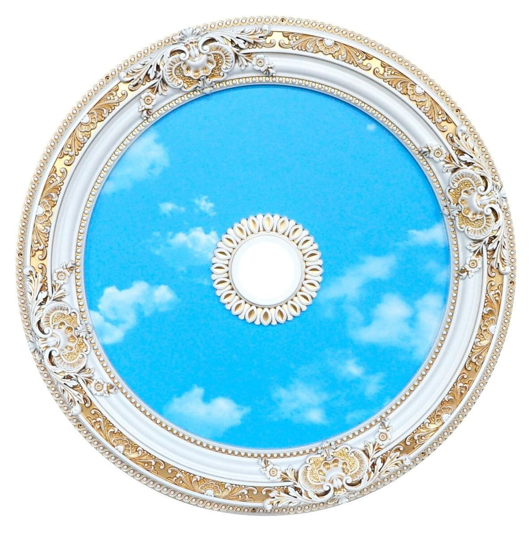 Artistry 36 Inch Antique White Ceiling Medallion Blue Sky (1 of 2)