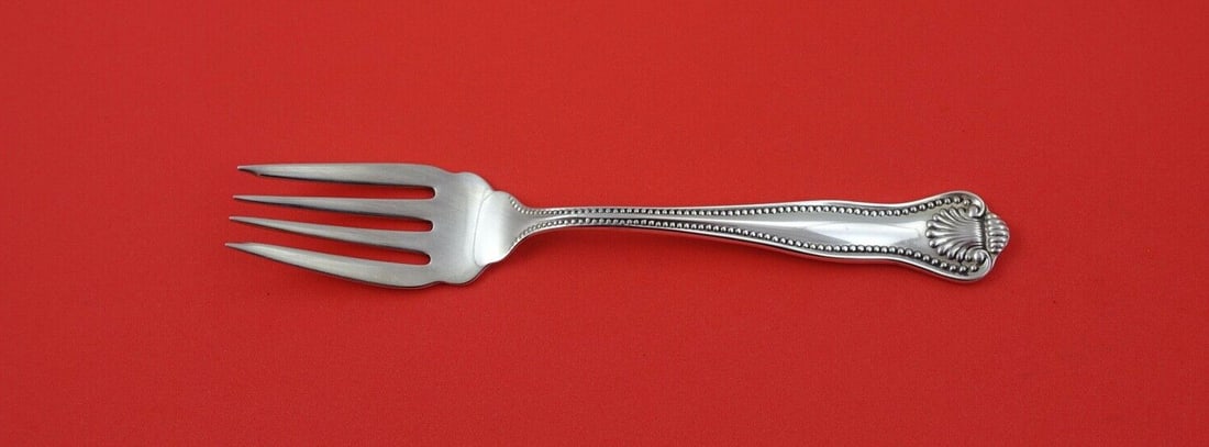 Frank Smith Newport Shell Sterling Silver Salad Fork 6 Inch: Frank Smith Newport Shell Sterling Silver Salad Fork 6 Inch This exquisite salad fork features the Newport Shell pattern by Frank Smith. Crafted from high-quality sterling silver, it showcases scallop