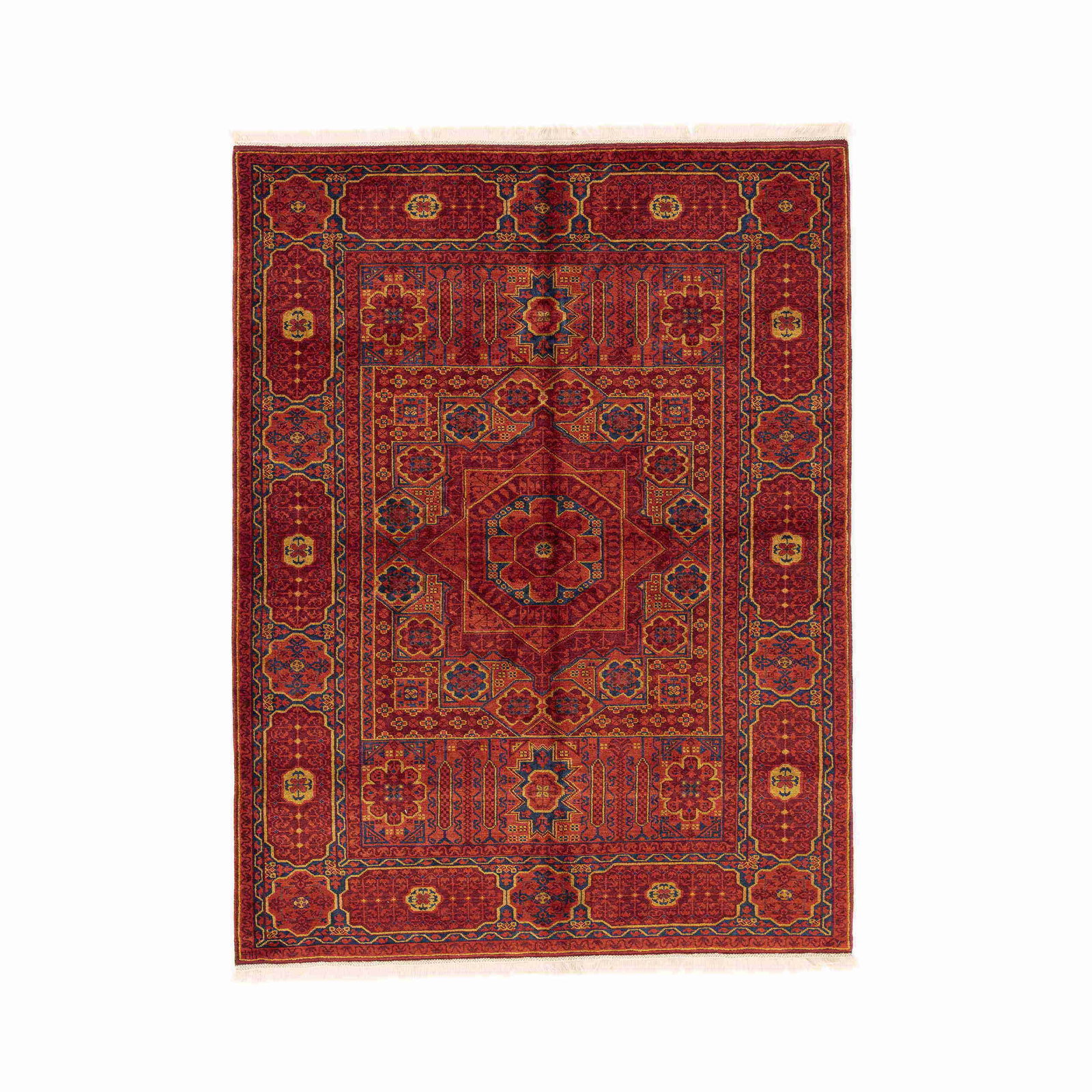 Handmade Usak Wool Carpet 66.9 x 87.4 Inches Double Knots: Handmade Usak Wool Carpet 66.9 x 87.4 Inches Double Knots Experience the elegance of this Authentic Handmade Usak Carpet, crafted with meticulous attention to detail. Made from high-quality wool on wo