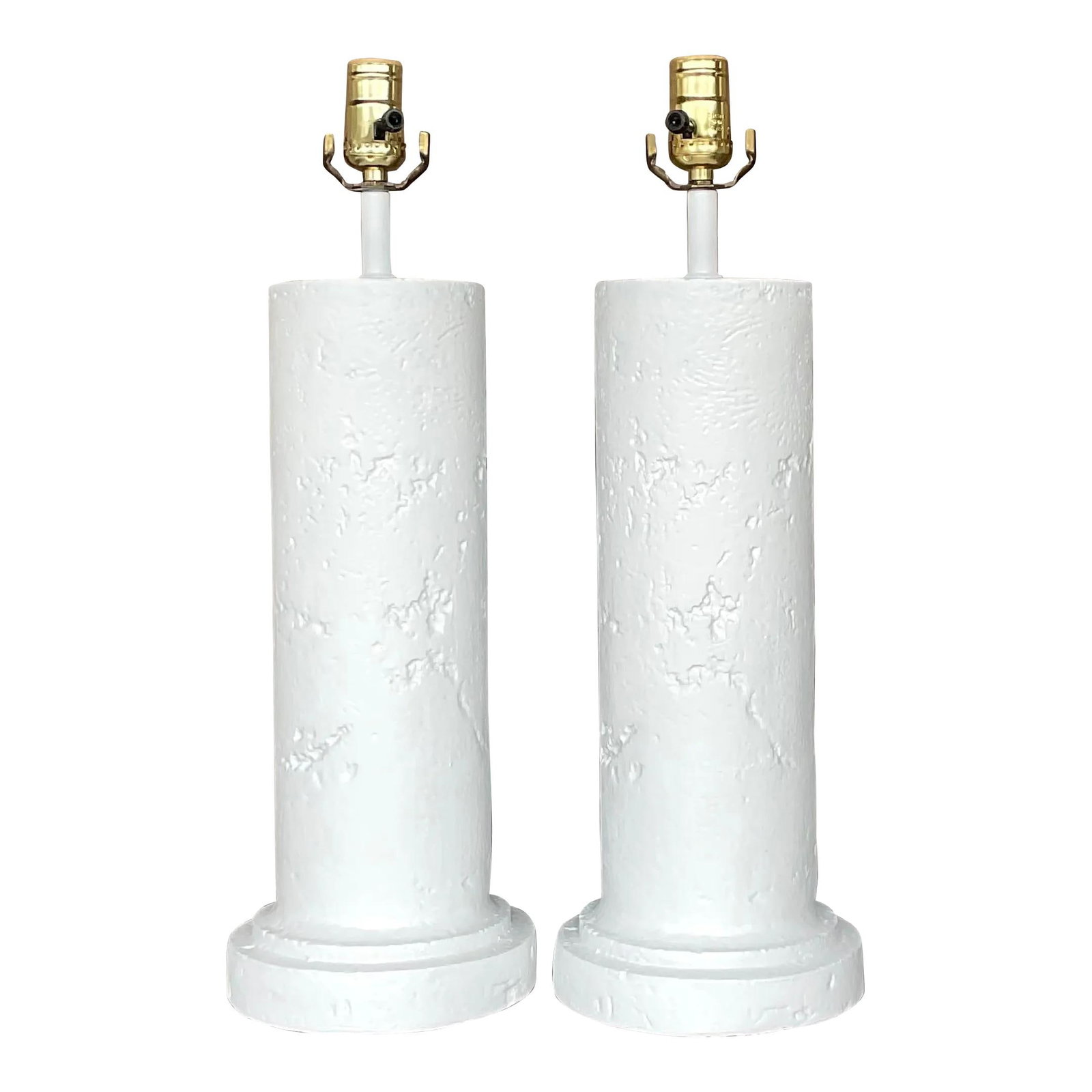 Chic Vintage Plaster Coral Lamps - Pair from Palm Beach Estate: Chic Vintage Plaster Coral Lamps - Pair from Palm Beach Estate Illuminate your space with this fabulous pair of vintage Coastal table lamps, featuring a chic molded coral design crafted from plaster. 