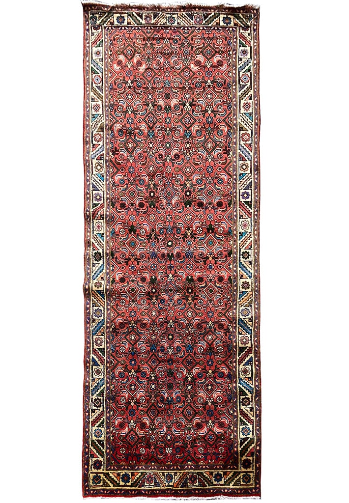 Authentic 10' Persian Hamadan Wool Runner Rug Handmade in Iran: Authentic 10' Persian Hamadan Wool Runner Rug Handmade in Iran Free continental US Shipping Discover the beauty of this authentic 10-foot Persian Hamadan runner rug, a stunning addition to any home de