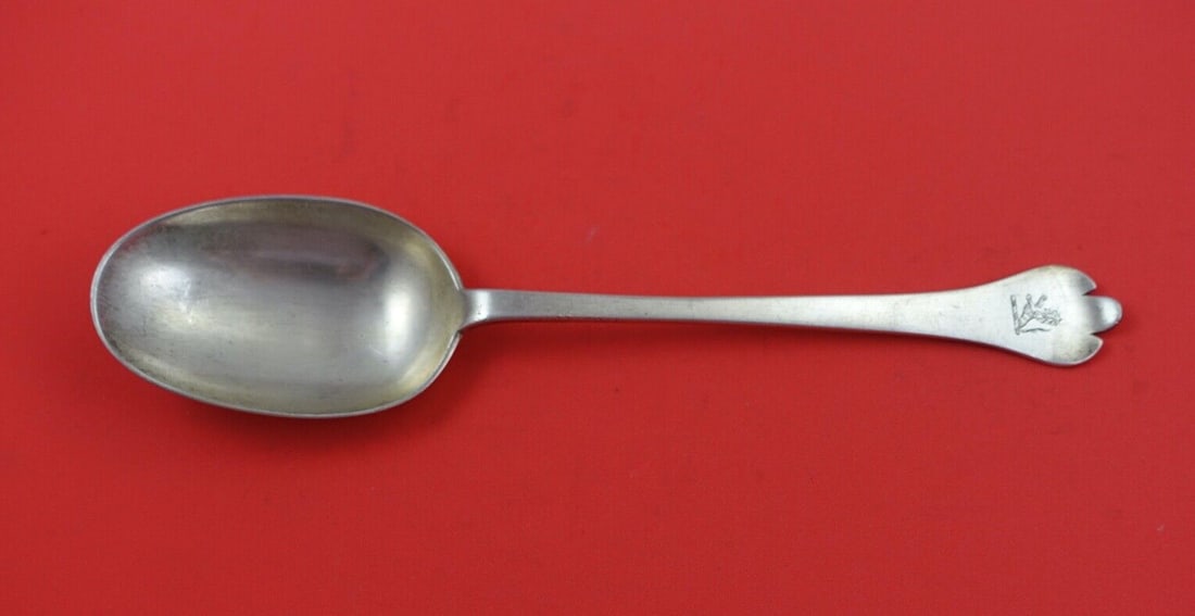 James Robinson Foxhead Sterling Silver Vegetable Spoon 9 3/4" (1 of 2)