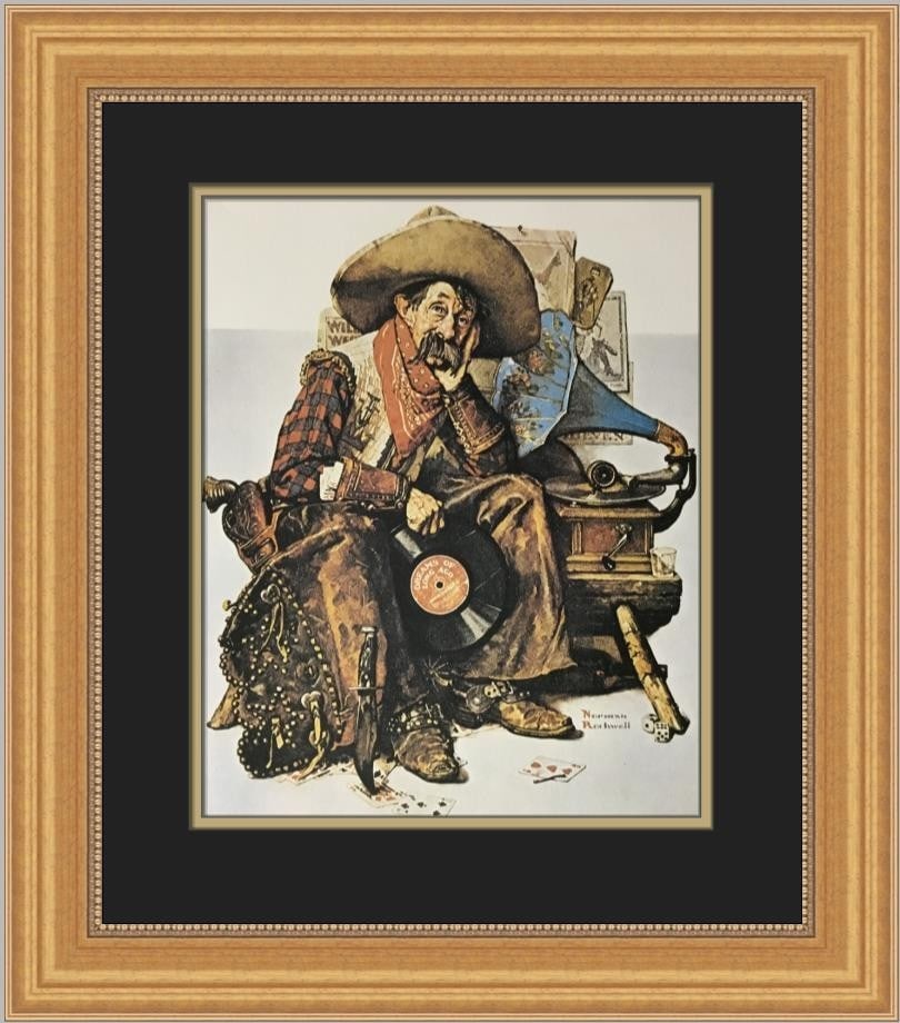 Norman Rockwell Dreams Of Long Ago Custom Framed Print 20 x 18: Norman Rockwell Dreams Of Long Ago Custom Framed Print 20 x 18 This exquisite custom framed print titled 'Dreams Of Long Ago' by renowned artist Norman Rockwell captures the essence of Americana. Prod