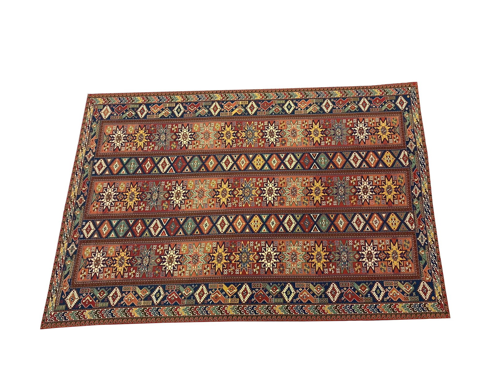 9' x 14' Handcrafted Soumak Needle Point Flat Weave Rug (1 of 10)