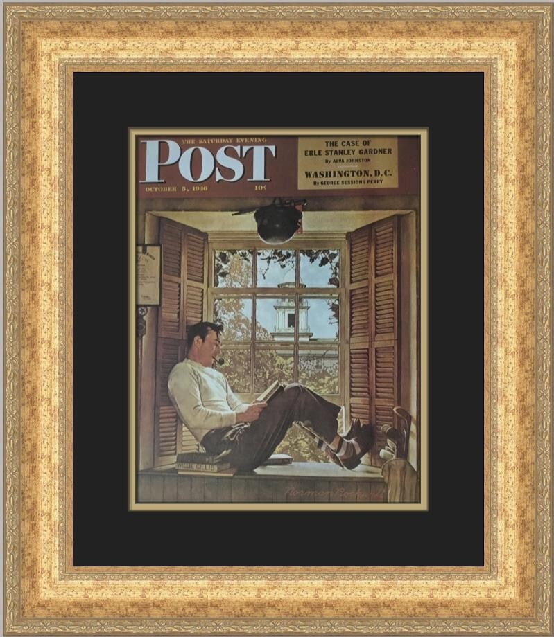 Norman Rockwell The G.I. Bill Custom Framed Print 1983: Norman Rockwell The G.I. Bill Custom Framed Print 1983 This exquisite custom framed print features the iconic artwork titled "The G.I. Bill" by renowned artist Norman Rockwell. Created in 1983, this m