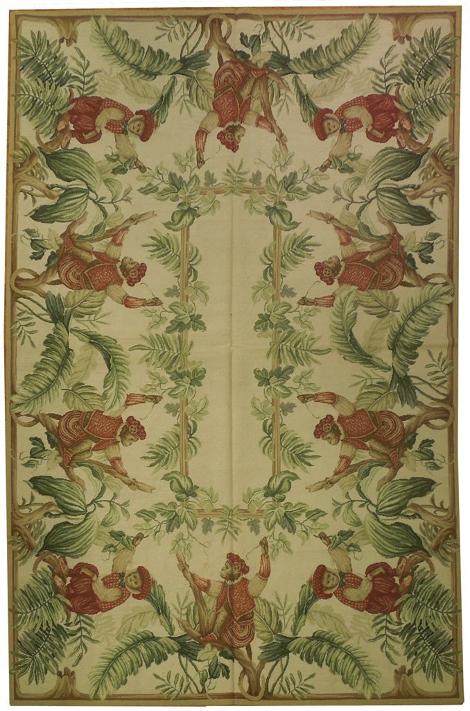 6' x 9.2' Ivory Handcrafted Needlepoint Flat Weave Rug (1 of 6)