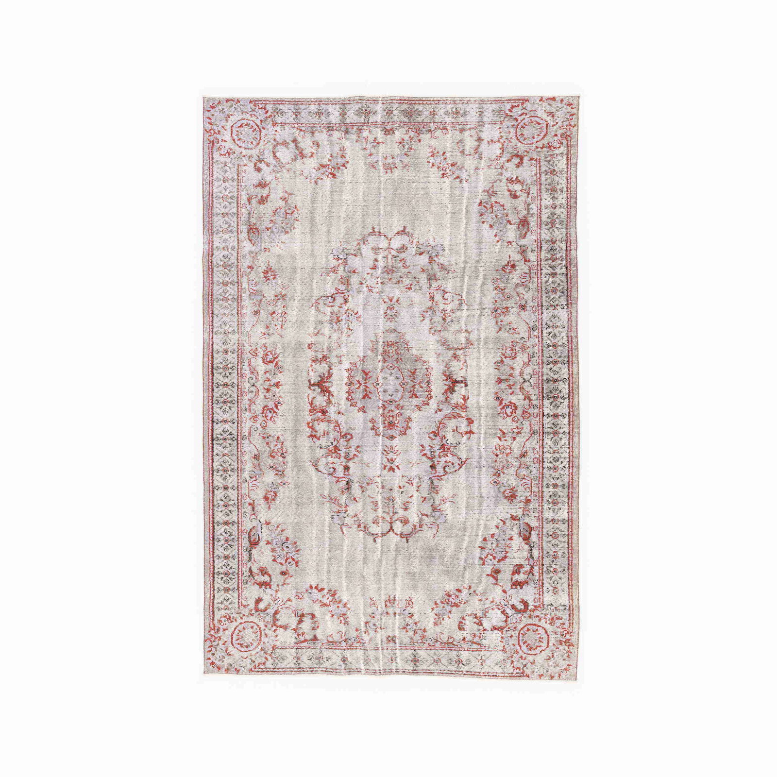 Authentic Vintage Handmade Wool on Cotton Carpet 67.7 x 103.9 (1 of 8)