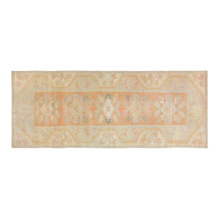 Hand Knotted Wool Anatolian Runner Rug 2'6" x 6'5" Vintage Turkish: Hand Knotted Wool Anatolian Runner Rug 2'6" x 6'5" Vintage Turkish This vintage Turkish Anatolian rug is hand-knotted from wool using traditional techniques, combining timeless craftsmanship with a mo