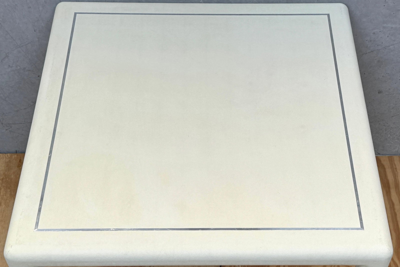 Karl Springer Attributed White Lizard Leather Chrome Games Table - 5