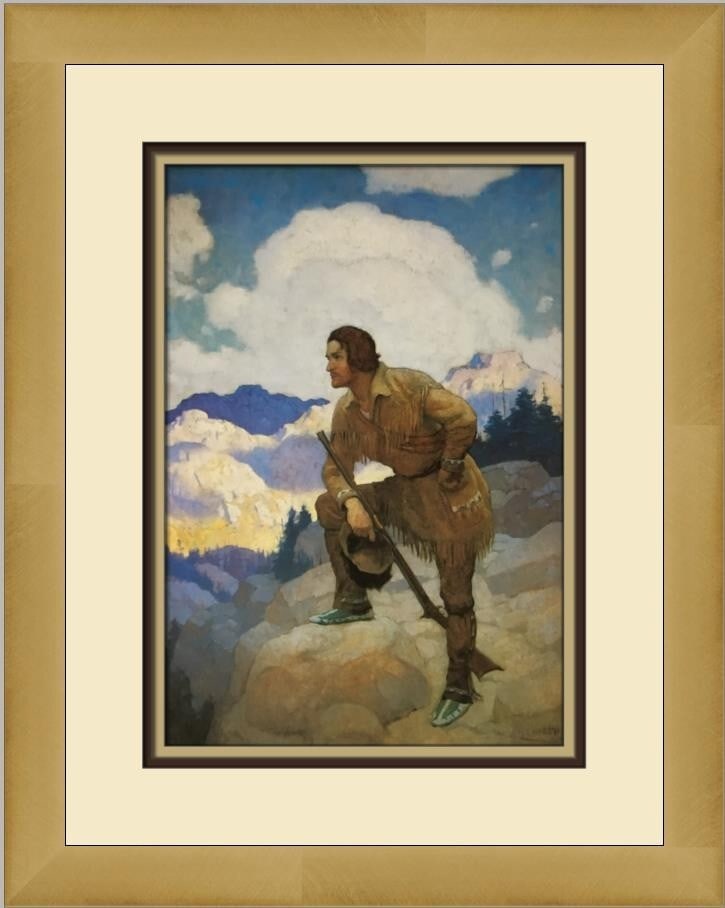 N C Wyeth Francis Parkman Custom Framed Print 2004 Impressionism Art: N C Wyeth Francis Parkman Custom Framed Print 2004 Impressionism Art This stunning print titled 'Francis Parkman' by renowned artist N C Wyeth captures the essence of Impressionism and Realism. Measur