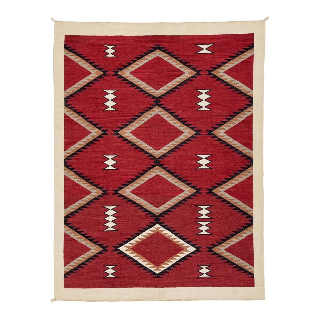 9x12 Wool Flatweave Rug with Modern Navajo Inspired Geometric Patterns (1 of 10)