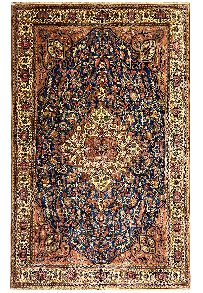 Large Rare Persian Heriz Rug 13'1 x 19'5 Geometric Motifs Handmade Iran (1 of 17)
