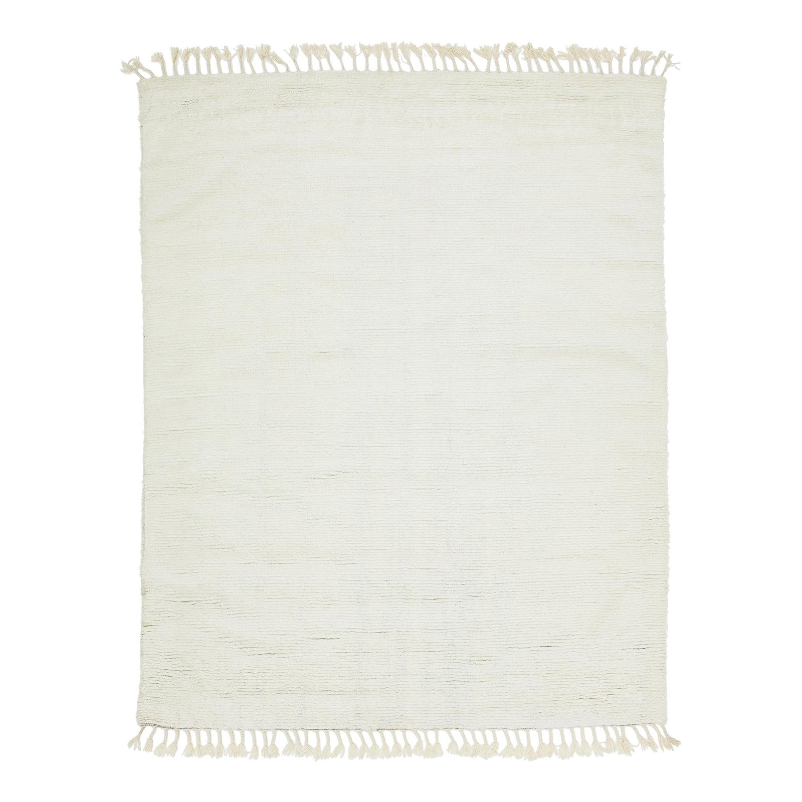 Contemporary Ivory Moroccan Hand-Knotted Wool Rug 8' x 10': Contemporary Ivory Moroccan Hand-Knotted Wool Rug 8' x 10' Enhance your living space with this Modern Organic Moroccan Style Wool Rug. Hand-knotted for quality, this contemporary rug features a plush 