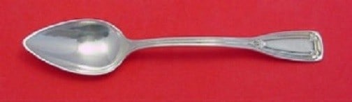 Tiffany & Co Saint Dunstan Sterling Silver Grapefruit Spoon 5 3/4": Tiffany & Co Saint Dunstan Sterling Silver Grapefruit Spoon 5 3/4" Discover the timeless elegance of this Saint Dunstan grapefruit spoon by Tiffany & Co. Crafted from high-quality sterling silver, thi