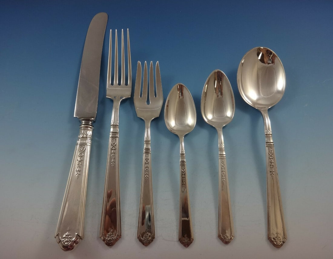 Gorham Princess Patricia Sterling Silver 36 Piece Dinner Flatware Set (1 of 4)