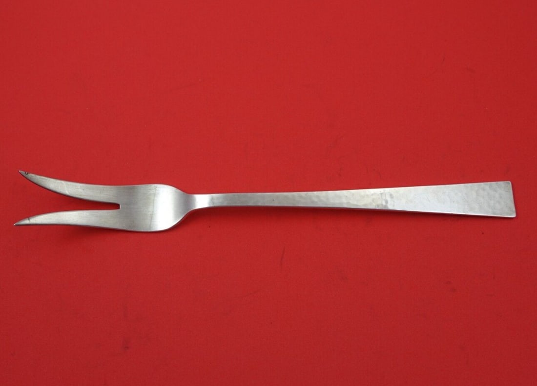 Allan Adler Starlit Sterling Silver 2 Tine Buffet Serving Fork 10 1/4": Allan Adler Starlit Sterling Silver 2 Tine Buffet Serving Fork 10 1/4" A Starlit by Allan Adler sterling silver buffet serving fork with a two-tine design and a 10 1/4 inch length. It is not monogramm