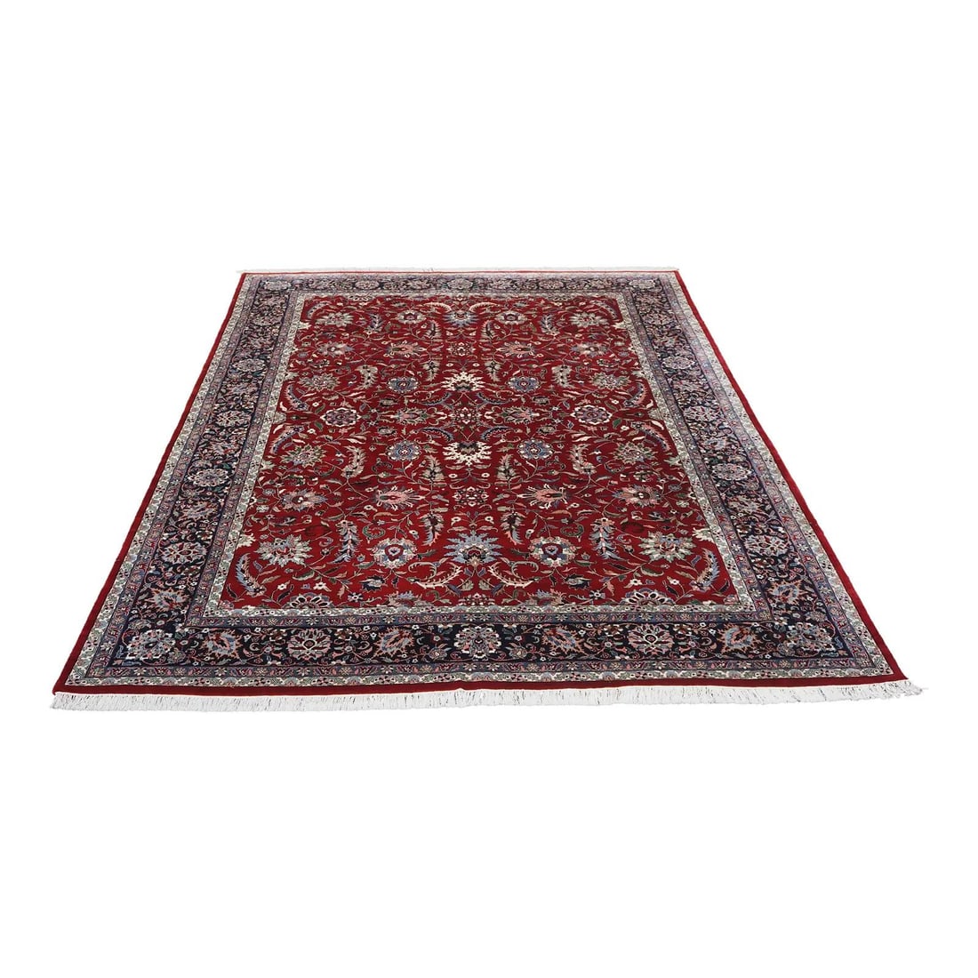 120 x 172 Hand Woven Wool Oriental Style Rug Red (1 of 7)