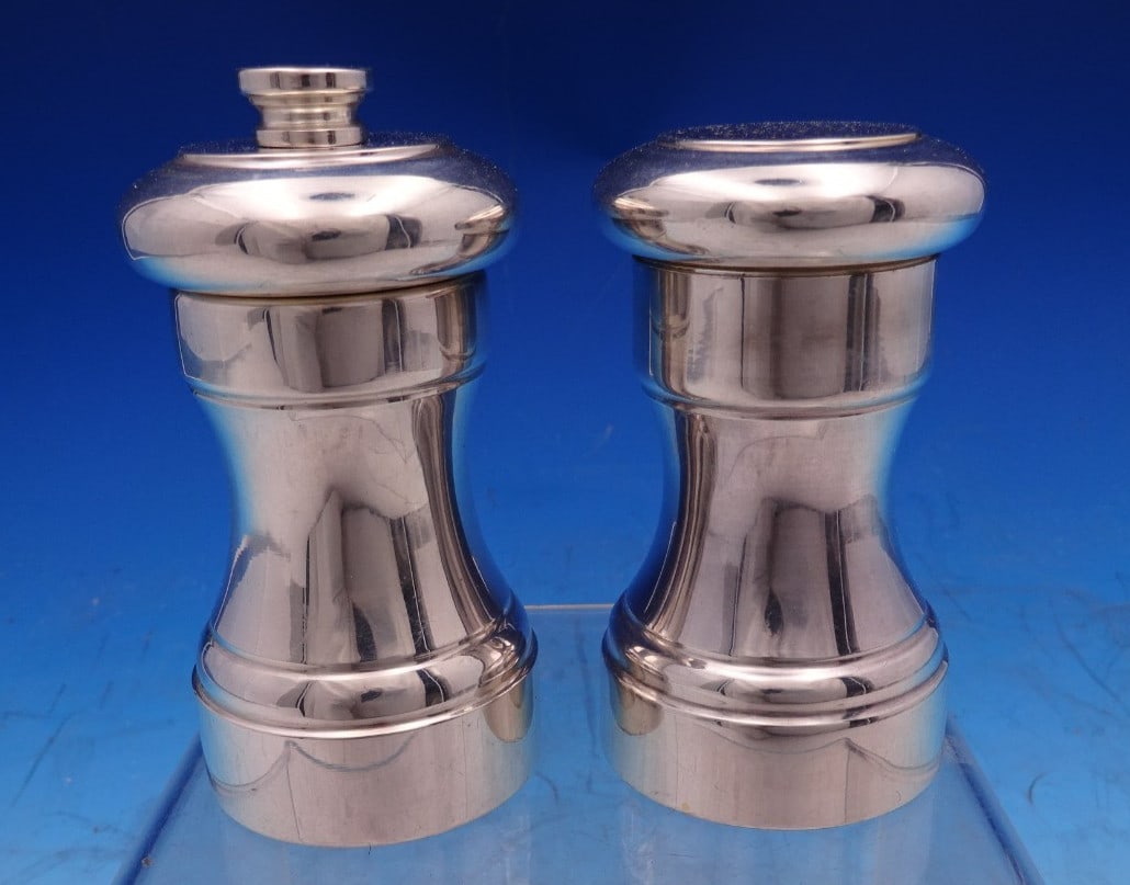 Tiffany & Co Sterling Silver Salt Shaker Pepper Grinder Two Piece Set (1 of 8)