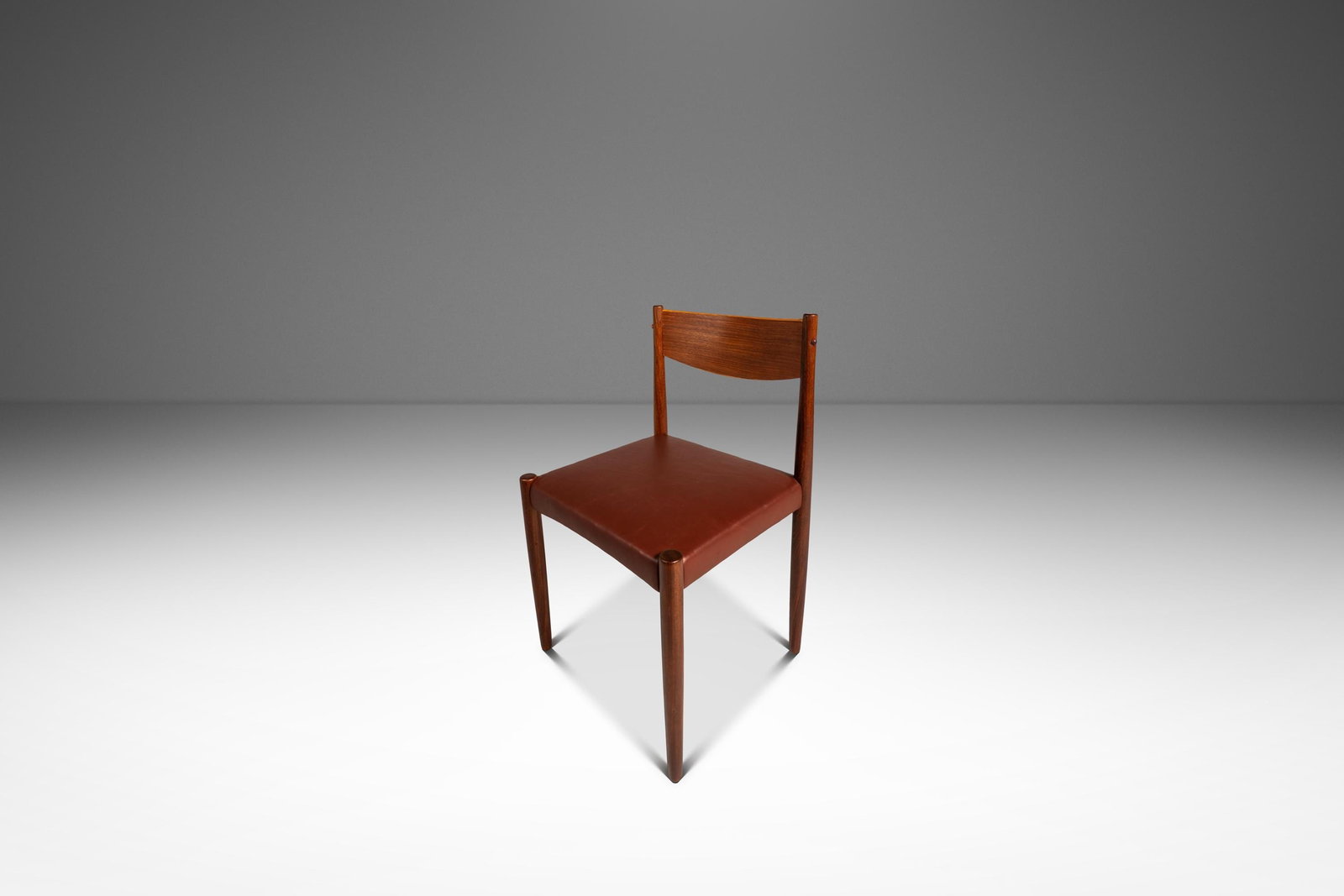 Teak and Leather Side Chair by Poul Volther for Frem Rojle Denmark 1970s (1 of 18)