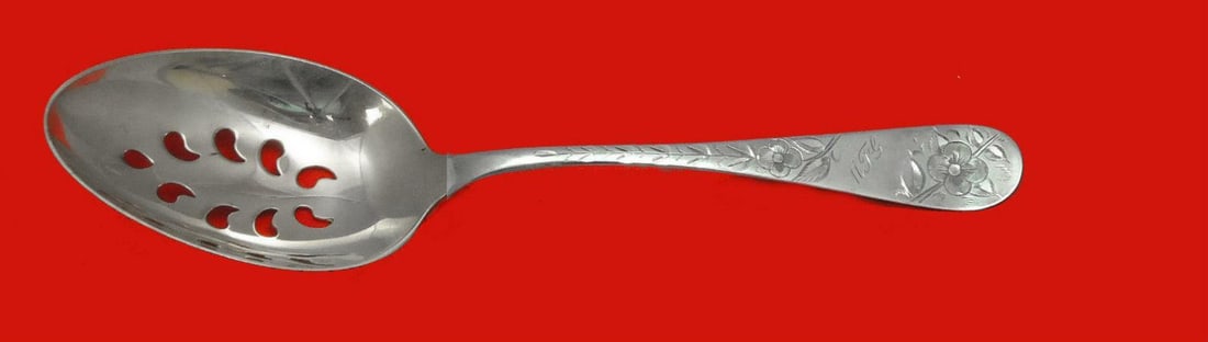 Towle Number 43 Sterling Silver Slotted Serving Spoon 8 1/2: Towle Number 43 Sterling Silver Slotted Serving Spoon 8 1/2 This is a Towle Number 43 sterling silver pierced serving spoon in the Number 43 pattern. It is described as a 9-hole custom-made slotted sp