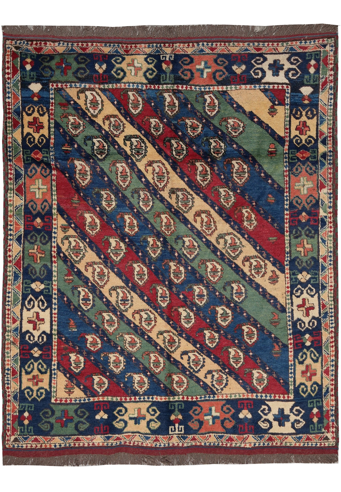 4.8 x 5.7 Handmade Wool Bashir Yamud Tribal Rug (1 of 12)