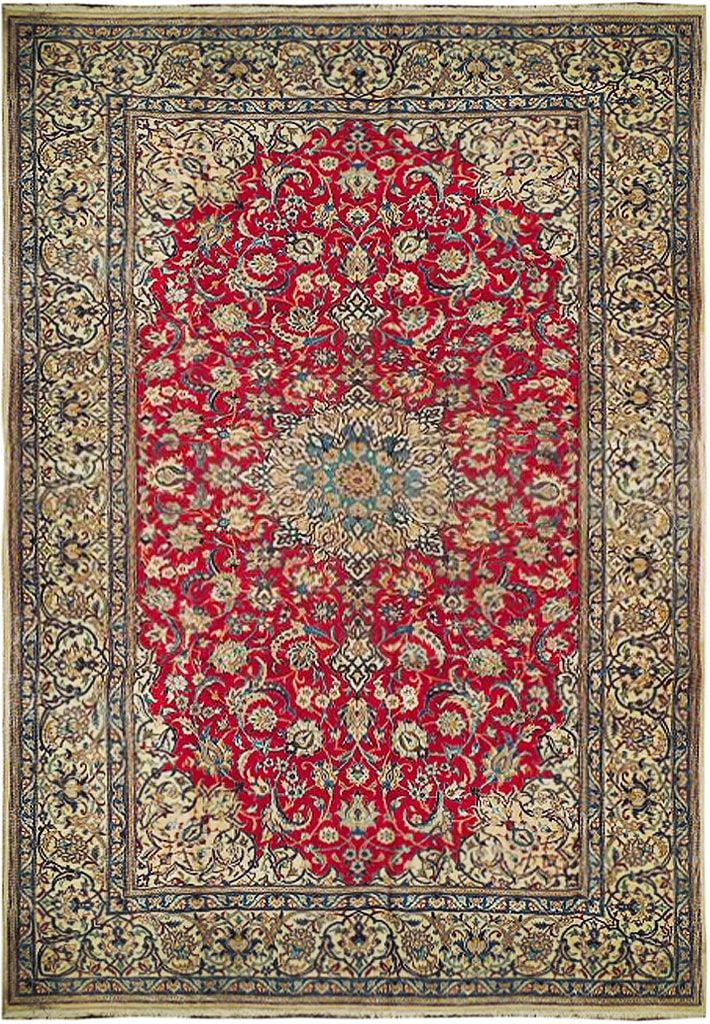 Handcrafted 6.5 x 9.9 Red Wool Silk Persian Nain Rug: Handcrafted 6.5 x 9.9 Red Wool Silk Persian Nain Rug Free continental US Shipping Elevate your living space with this exquisite 6.5 x 9.9 Red Wool & Silk Persian Nain Rug, meticulously handcrafted by 