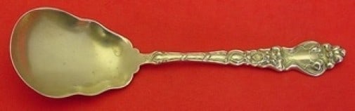 Unger Douvaine Sterling Silver Nouveau Preserve Spoon 7.5": Unger Douvaine Sterling Silver Nouveau Preserve Spoon 7.5" This elegant Douvaine by Unger serving spoon is a stunning addition to any table setting. Crafted from high-quality sterling silver with a go