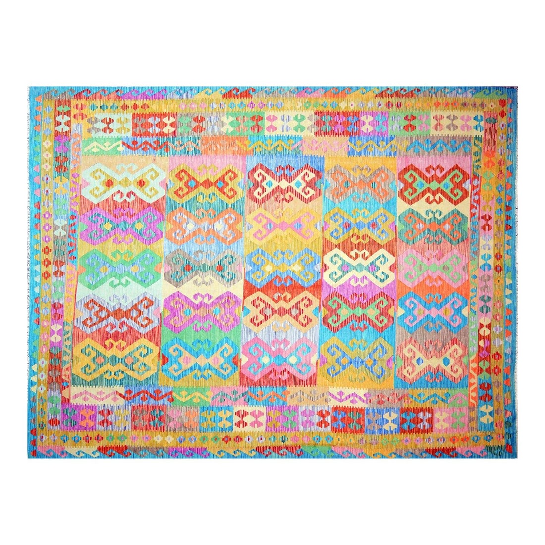 Handmade Wool Flatweave Rug in Maimana Style 8'5 x 11'3 (1 of 4)