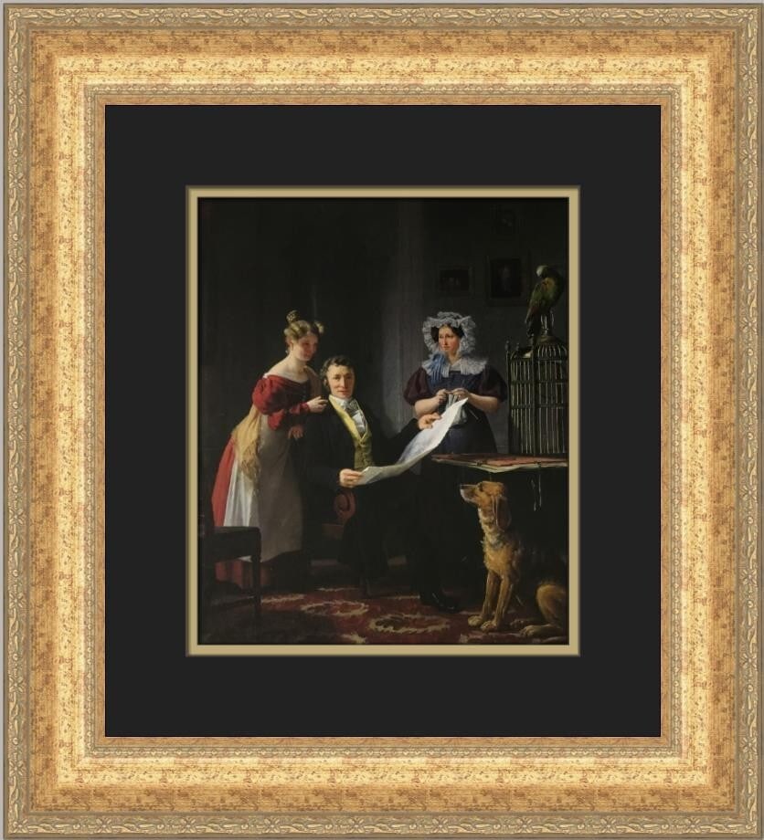 Martinus Borbye The Fenger Family Custom Framed Art Print 18 x 17: Martinus Borbye The Fenger Family Custom Framed Art Print 18 x 17 This stunning custom framed print titled "The Fenger Family" by artist Martinus Borbye showcases a beautiful depiction from the Danish