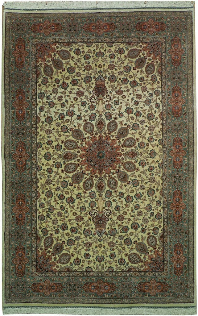 6 x 9.4 Authentic Persian Tabriz Rug Hand Knotted Wool 400 KPSI (1 of 6)