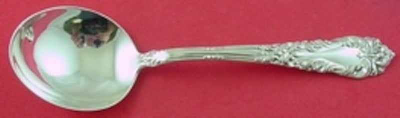 Sterling Silver Cream Soup Spoon Athene Crescendo Pattern by Amston 6.25 Inch: Sterling Silver Cream Soup Spoon Athene Crescendo Pattern by Amston 6.25 Inch This is a sterling silver cream soup spoon in the Athene/Crescendo pattern by Amston. The spoon measures 6 1/4 inches and 