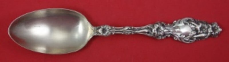 Whiting Lily Sterling Silver Serving Spoon 8 3/8 Inch Antique: Whiting Lily Sterling Silver Serving Spoon 8 3/8 Inch Antique This elegant serving spoon, crafted in the renowned Lily pattern by Whiting, measures 8 3/8 inches in length and is made of high-quality s