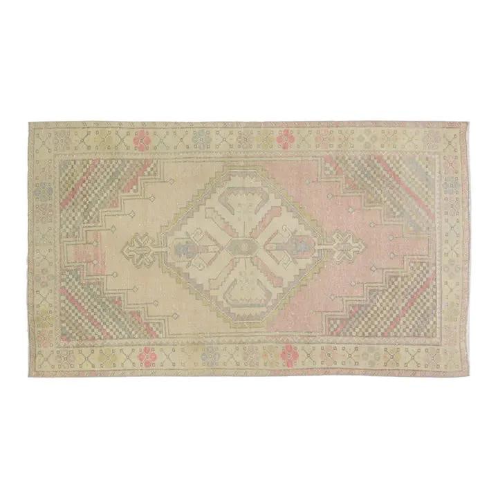 Hand-Knotted Wool Anatolian Area Rug 3'8" x 6'8" Vintage Turkish: Hand-Knotted Wool Anatolian Area Rug 3'8" x 6'8" Vintage Turkish This vintage Turkish Anatolian rug is hand-knotted from wool using traditional rug-making techniques. It combines timeless craftsmanshi