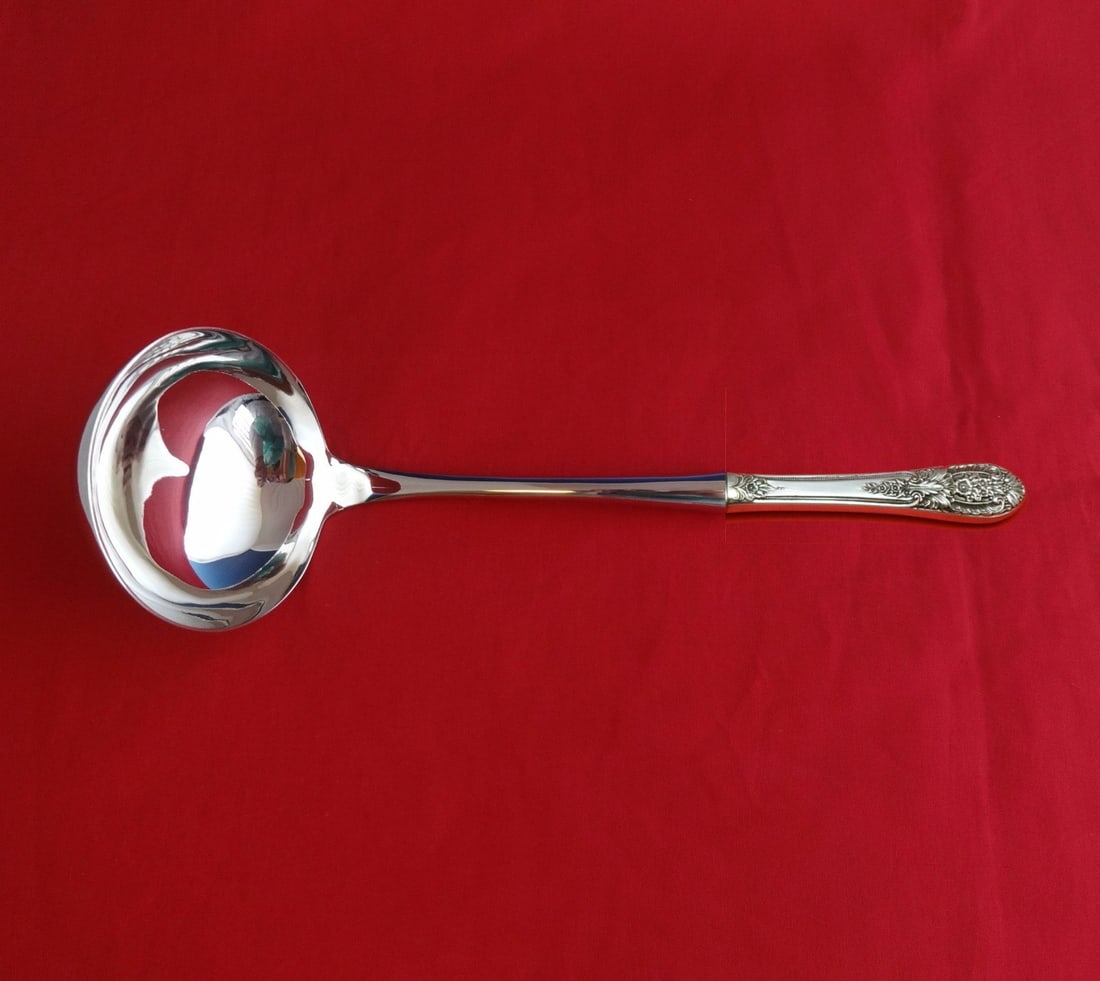 International Sterling Silver Crown Princess Soup Ladle 10 1/2": International Sterling Silver Crown Princess Soup Ladle 10 1/2" This impressive soup ladle is crafted from sterling silver and features a hollow handle with a stainless implement, designed in the eleg