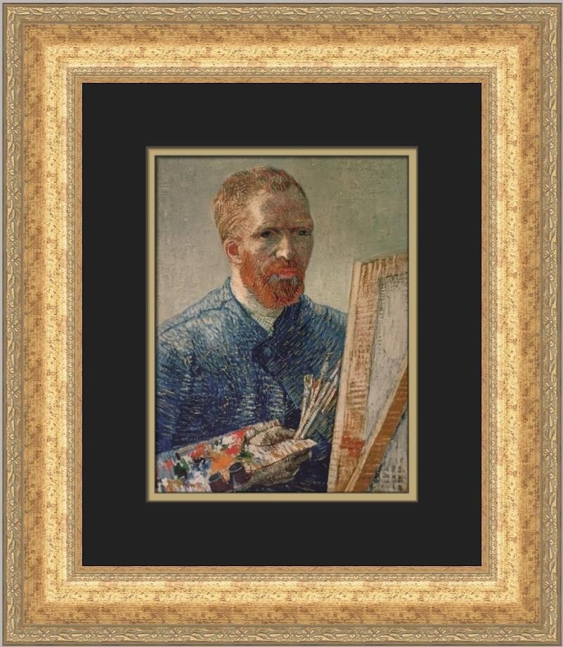 Vincent Van Gogh Self-Portrait Framed Print 17x14 Expressionism (1 of 2)