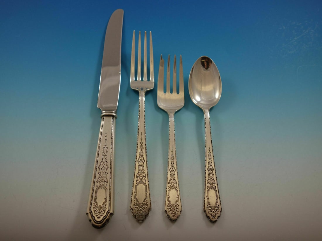 Lunt Mary II Sterling Silver 4-Piece Dinner Place Setting (1 of 5)