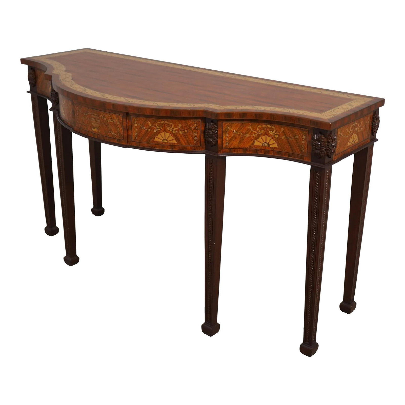 Chelsea House Adams Console Table 18th Century Design Wood Brown Finish (1 of 10)