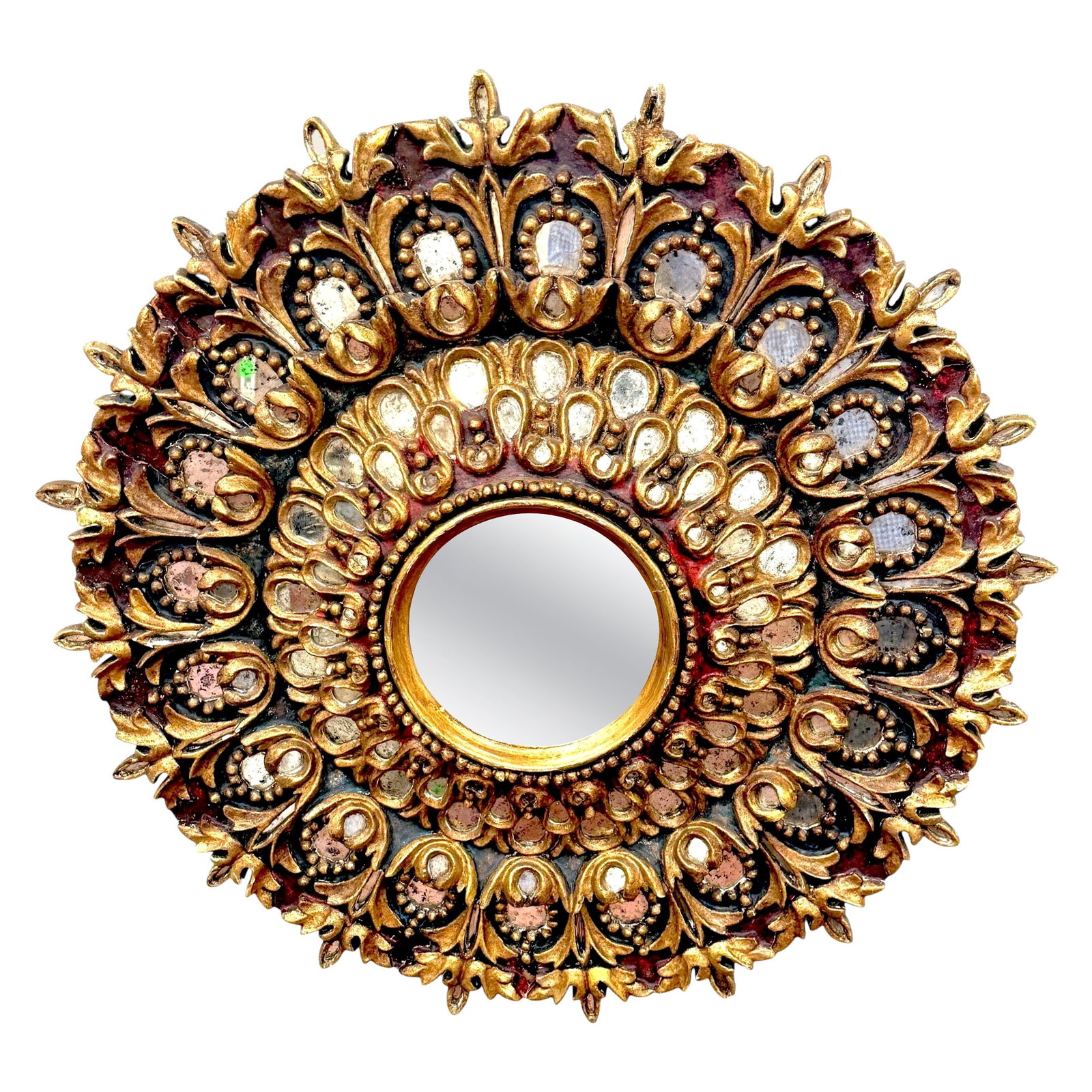 Italian Neoclassical Giltwood Sunburst Wall Mirror (1 of 9)