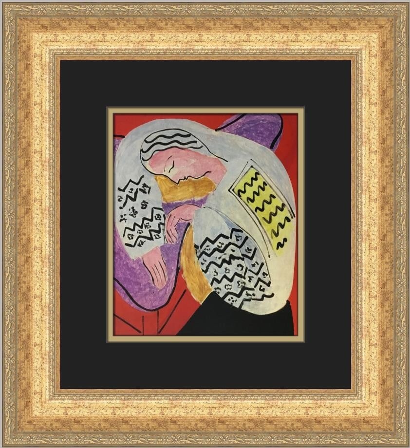 Henri Matisse The Dream Custom Framed Art Print 17x16: Henri Matisse The Dream Custom Framed Art Print 17x16 This stunning custom framed print titled "The Dream" by renowned artist Henri Matisse captures the essence of Expressionism and Impressionism. Cre
