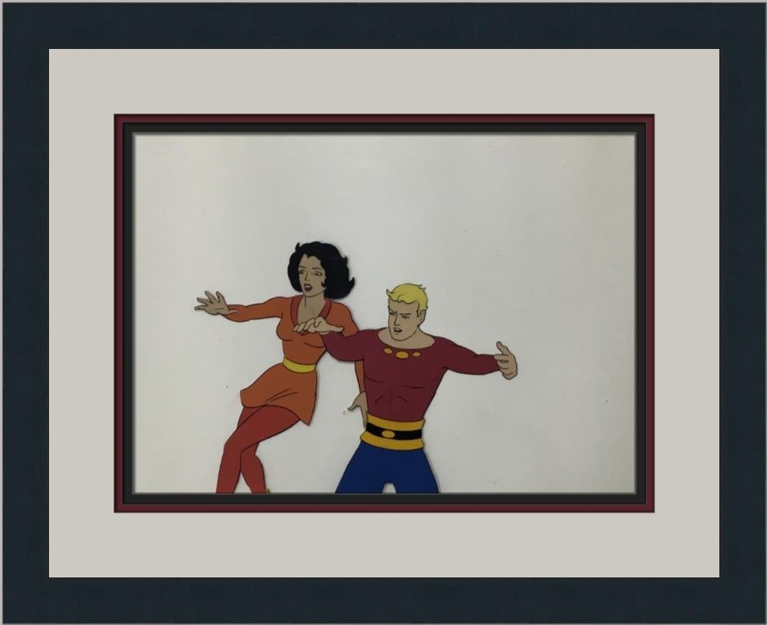 Hand Painted Animation Cel Framed Art From The Adventures Of Flash Gordon (1 of 3)