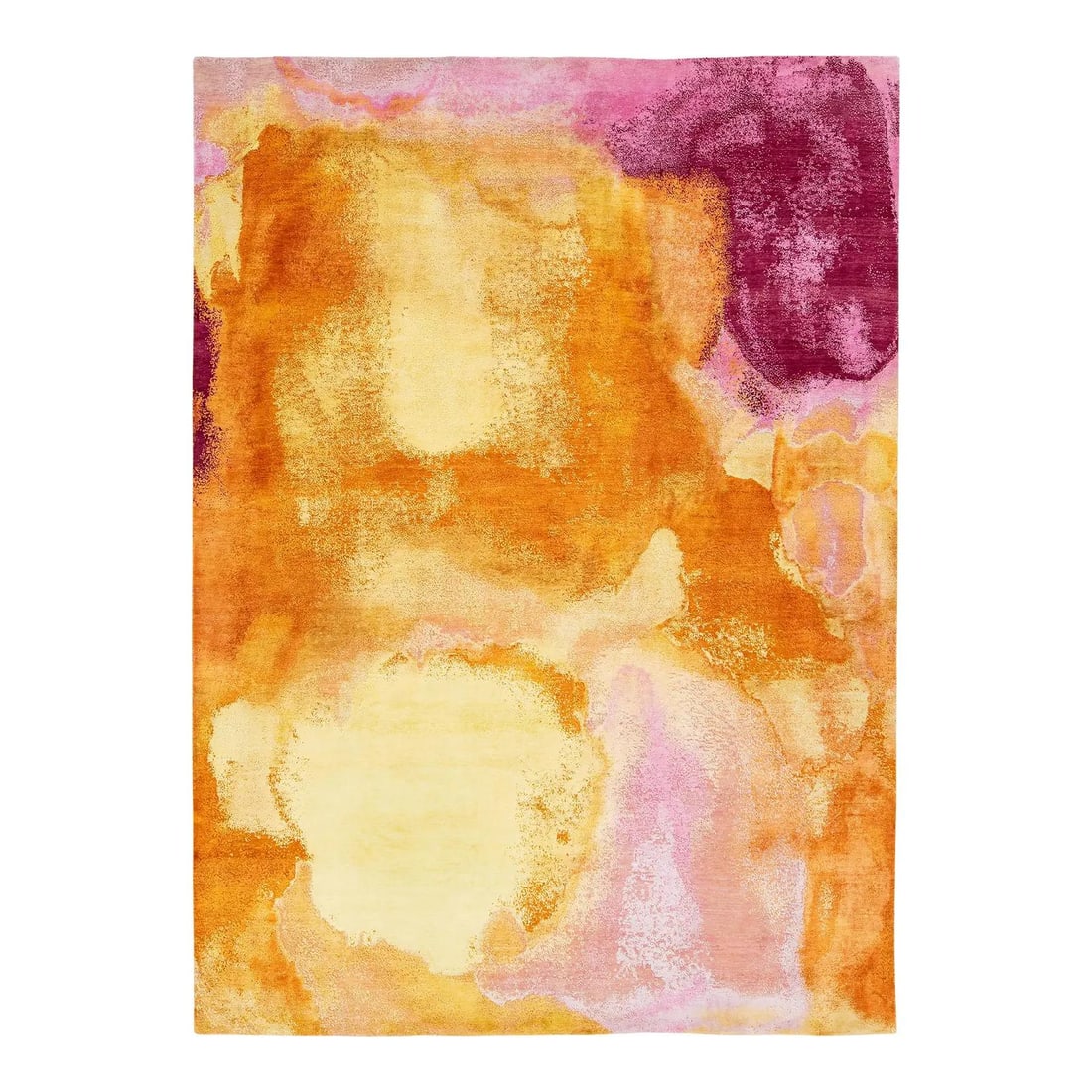 10'1 x 14'1 Contemporary Hand-Knotted Wool Rug Abstract Design: 10'1 x 14'1 Contemporary Hand-Knotted Wool Rug Abstract Design This exquisite hand-knotted contemporary rug features a captivating abstract design that draws the eye with its vibrant colors. Expertly 