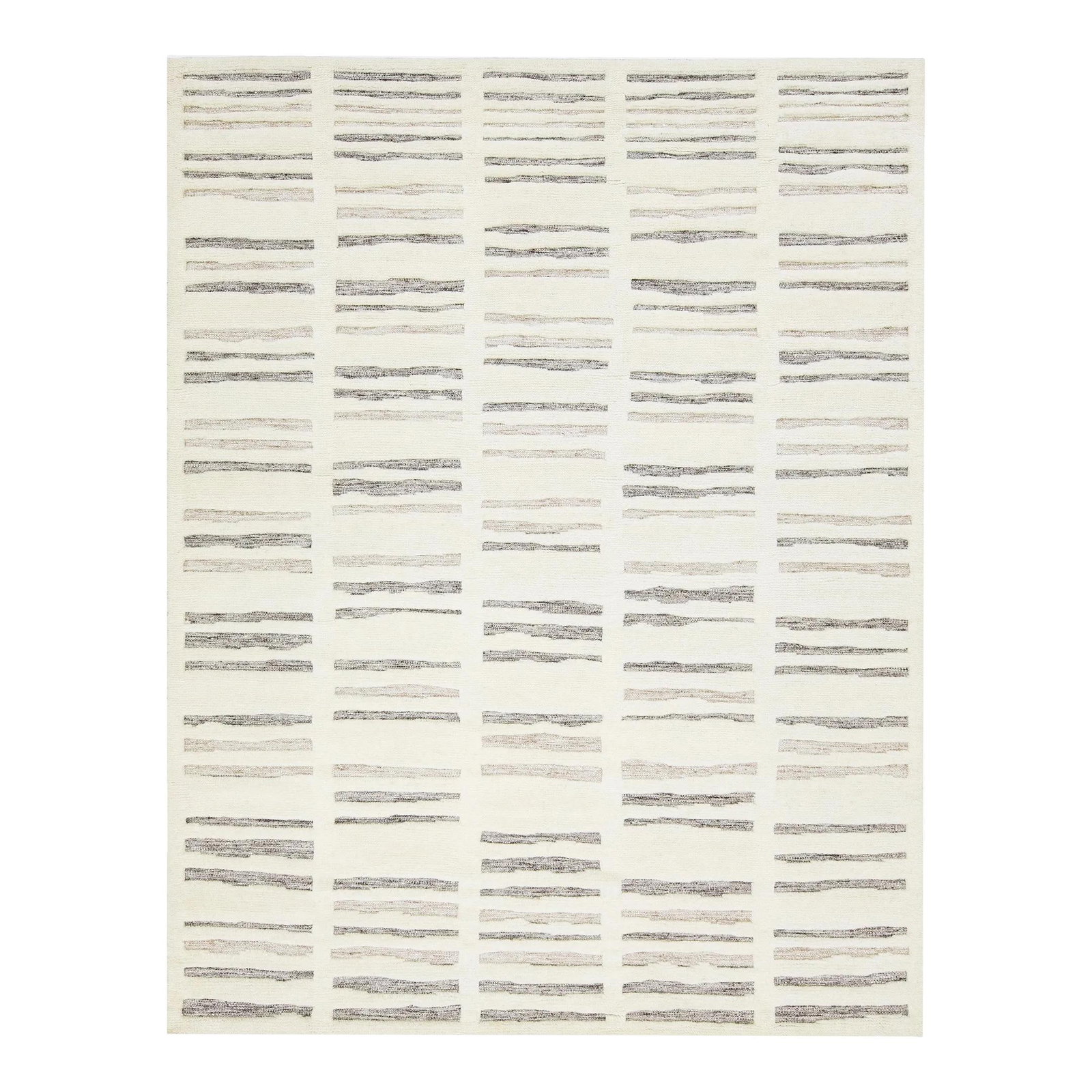 Handmade Ivory Moroccan Wool Rug 8' x 10': Handmade Ivory Moroccan Wool Rug 8' x 10' Elevate your space with this exquisite handmade Moroccan-style wool rug, featuring a modern geometric design in a natural ivory color. The rug is beautifully 