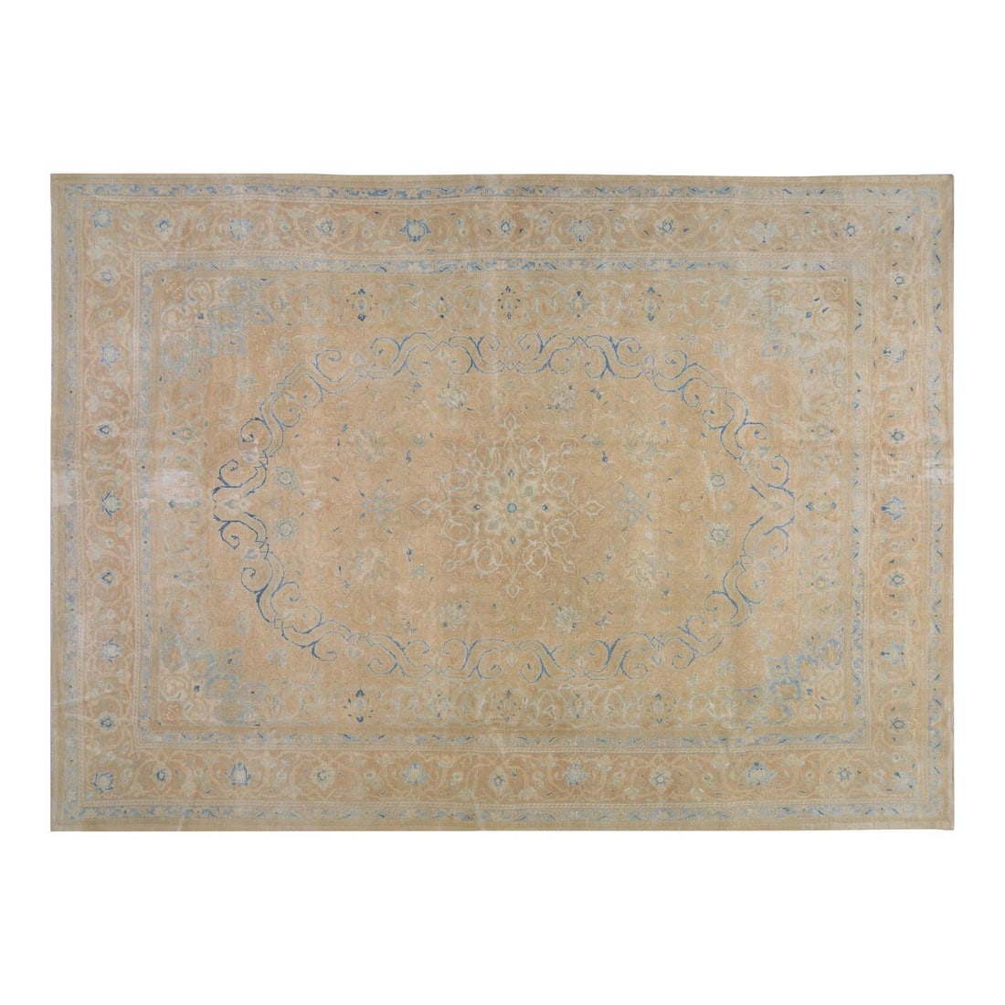 Handmade Anatolian Wool Area Rug Copper Tone 9'8 x 13'2 Vintage: Handmade Anatolian Wool Area Rug Copper Tone 9'8 x 13'2 Vintage This vintage Turkish Anatolian wool rug is hand-knotted using traditional techniques, offering a blend of timeless craftsmanship and mod