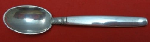 Frantz Hingelberg Silver Thread Sterling Silver Demitasse Spoon 4 1/4": Frantz Hingelberg Silver Thread Sterling Silver Demitasse Spoon 4 1/4" This exquisite demitasse spoon is crafted from high-quality sterling silver and features the elegant Silver Thread pattern by Fra