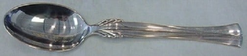 Frigast Queen Christina Wings Sterling Silver Serving Spoon 8 1/4in: Frigast Queen Christina Wings Sterling Silver Serving Spoon 8 1/4in This elegant serving spoon features the Queen Christina aka Wings pattern, crafted by Frigast from high-quality sterling silver. Mea