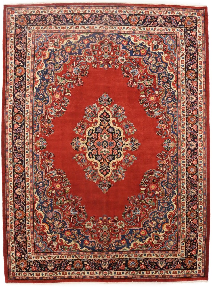 Hand-Knotted Wool Area Rug 10'0 x 13'6 Traditional Oriental Vintage Carpet (1 of 17)
