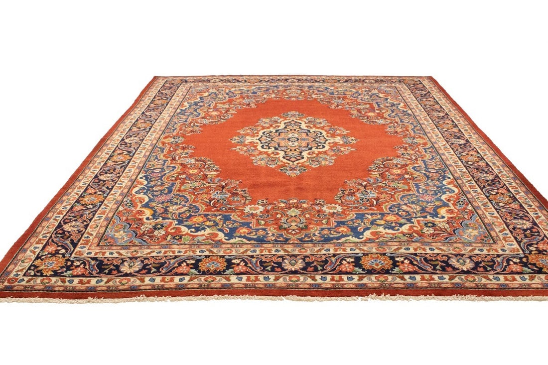 Hand-Knotted Wool Area Rug 10'0 x 13'6 Traditional Oriental Vintage Carpet - 3